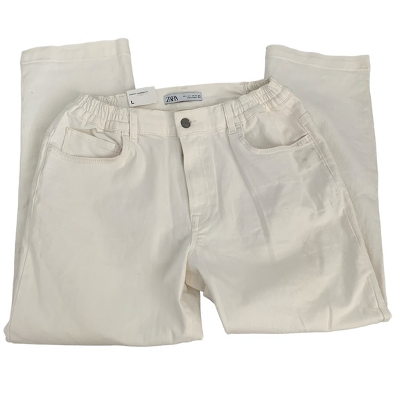 Nwt Zara Carrot Cropped Fit Jeans sz L - Picture 1 of 6